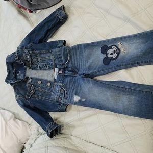 Baby Gap x Mickey Mouse Jean's and denim jacket